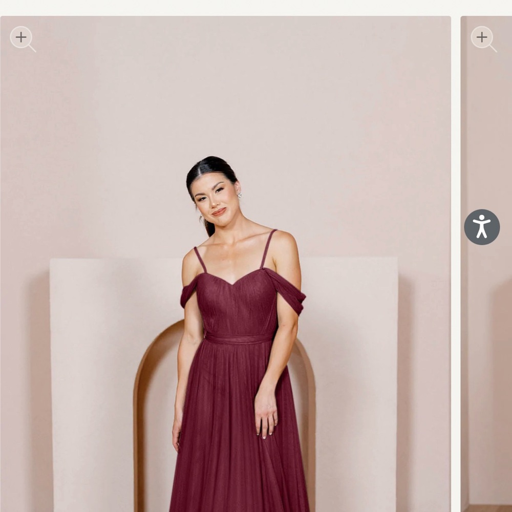 Revelry Strapless Wine Gown